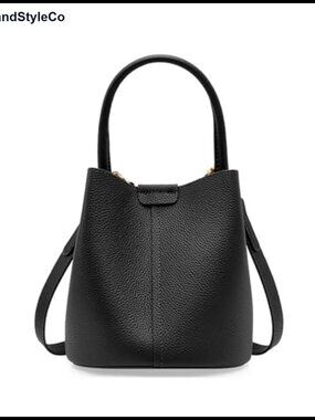 Genuine Leather Bucket Bag 3-in-1 Crossbody Shoulder Top Handle Women
